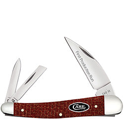 Dark Red Burlap Micarta Smooth Seahorse Whittler 82277