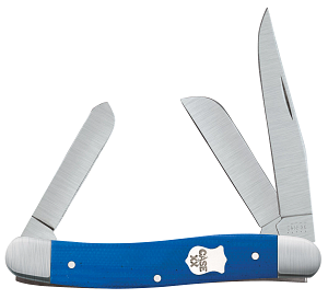 Smooth Blue G-10 Medium Stockman 16744