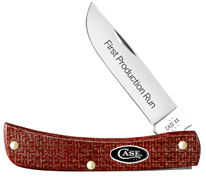 Dark Red Burlap Micarta Smooth Sod Buster Jr. 82273