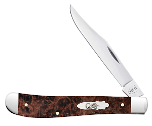 Brown Maple Burl Wood Slimline Trapper 64063